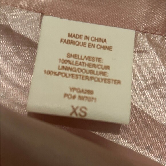 Guess Vintage Pink Suede Zip Up Motocycle Bomber Jacket Perforated Detail Y2K XS - Picture 13 of 14